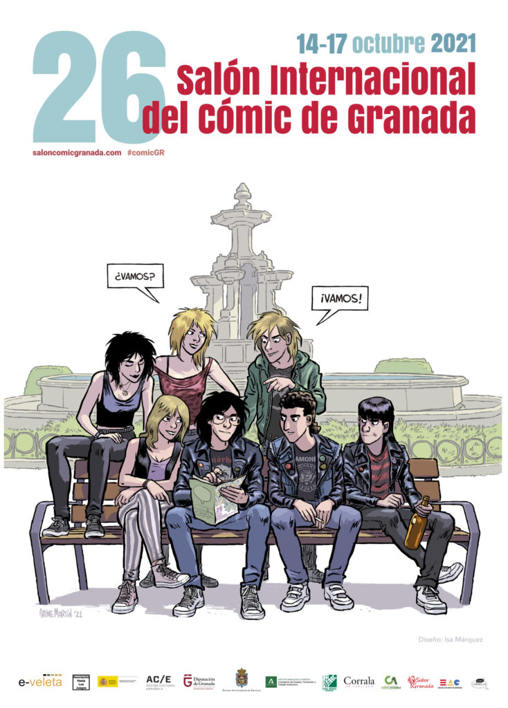 Cartel del 26.º Salón Internacional del Cómic de Granada, ilustrado por Jaime Martín