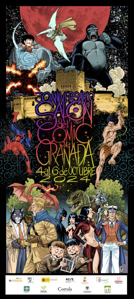 Cartel del 30 aniversario del Salón del Cómic de Granada, obra de Jesús Merino