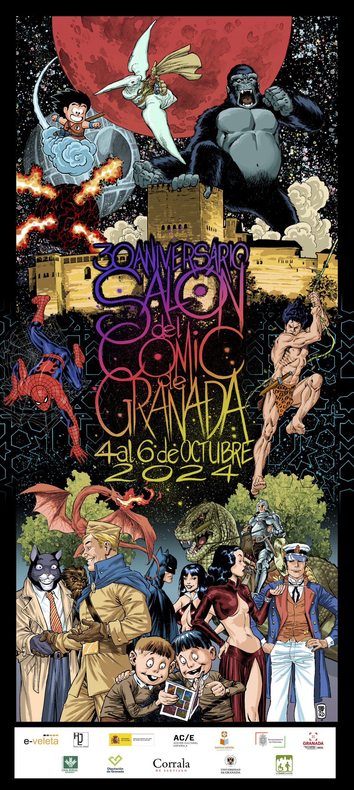 Cartel del 30 aniversario del Salón del Cómic de Granada, obra de Jesús Merino